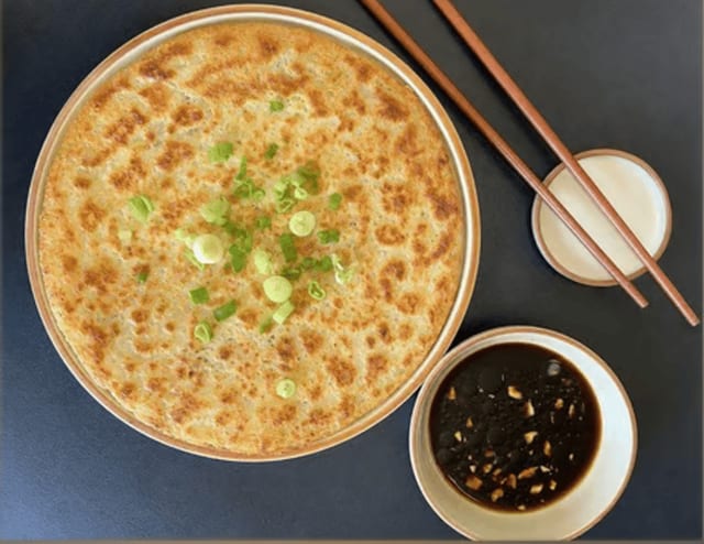 Pan-Fried Crispy Skirt Dumplings.